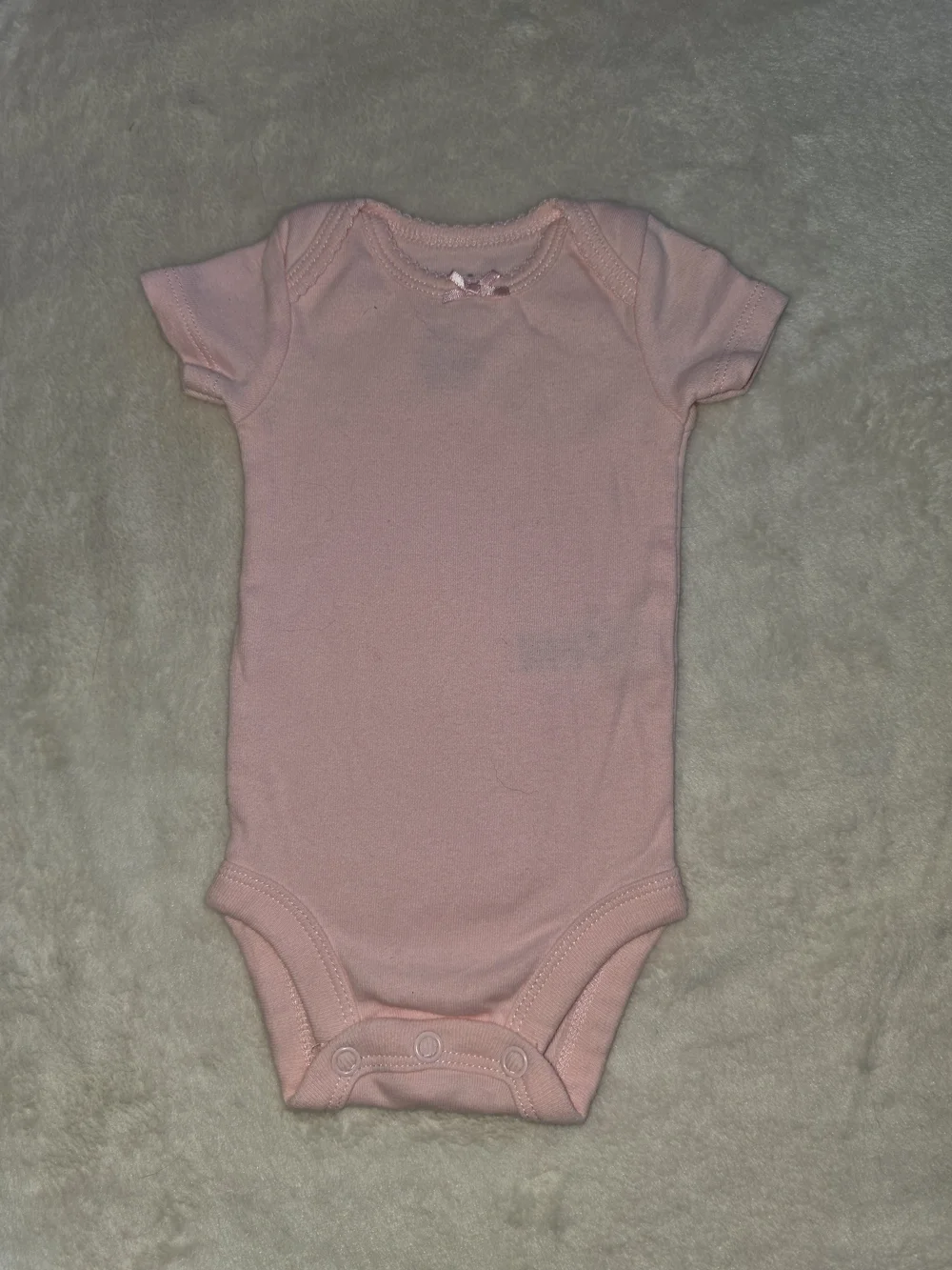 Carter's Soft Light Pink Short-Sleeve Baby One-Piece Bodysuit